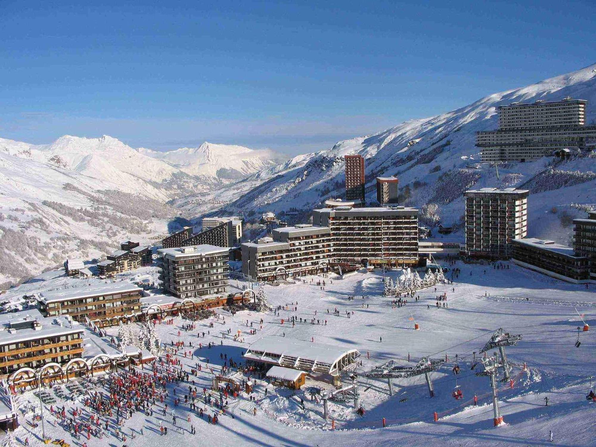 Studio Renove Avec Acces Direct Aux Pistes Et La Croisette, Au Coeur Des Menuires Daire Saint-Martin-de-Belleville Dış mekan fotoğraf